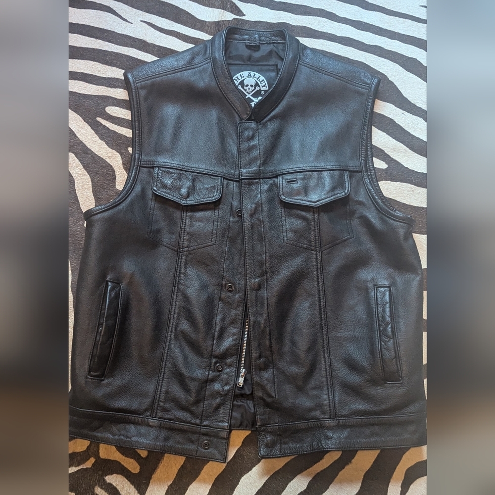 The Alley Leather motorcycle vest